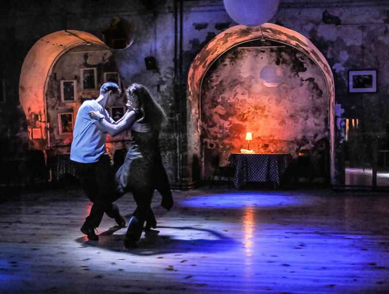 danseurs à tango de soie